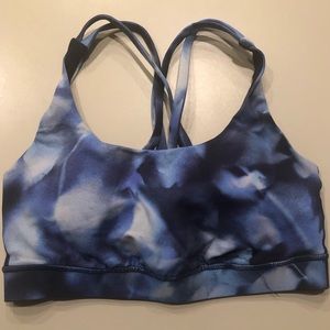lululemon blue energy bra